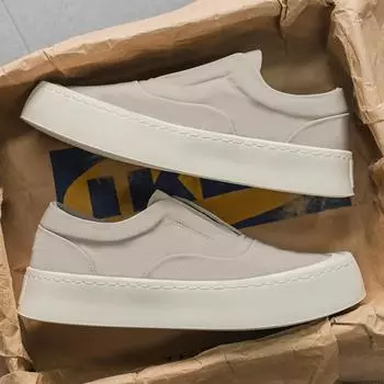 2025 spring and summer high-quality ice silk cloth breathable low-top men s shoes ultra-light foot loafers one-pedal Doudou shoes 39 чёрный