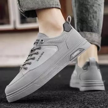 2025 spring and summer national tide style niche thick-soled ins cloth surface board shoes Hong Kong style live broadcast breathable shoes sports boar 39 хаки