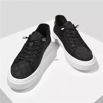 2025 spring and summer new board shoes breathable, lightweight, thick-soled heightening casual shoes men s one-pedal versatile trendy shoes 38