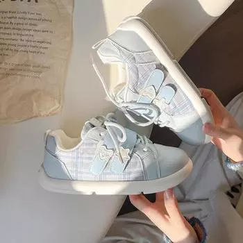 2025 spring and summer new board shoes women s casual shoes leather Velcro lace popular niche sports shoes white shoes tide 35 жёлтый