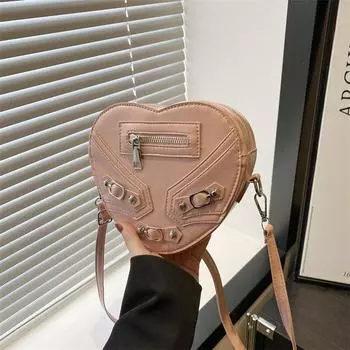 2025 spring and summer new fashion trend personality love simple classic versatile shoulder crossbody armpit small square bag woman чёрный