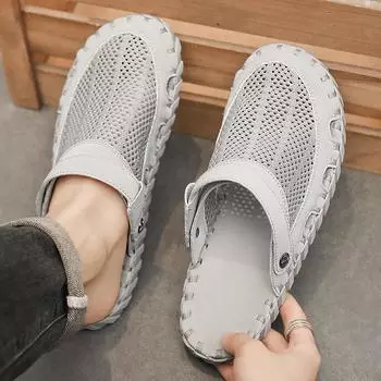 2025 spring and summer new hand-sewn fashion sandals, men s outdoor trend casual sandals large size 38Shoes 38