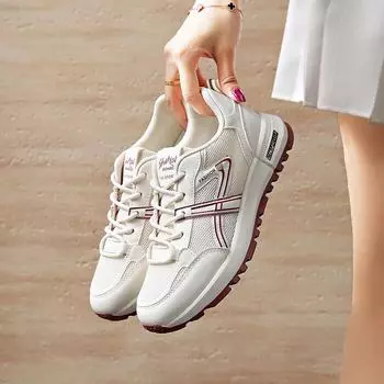 2025 spring and summer new Korean version breathable little white shoes women s casual board shoes thick-soled versatile Forrest Gump shoes women s 60 35 белый