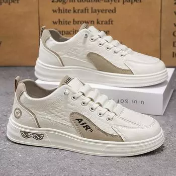 2025 spring and summer new little white shoes men s shoes Korean version trend versatile sports leisure simple trendy shoes men s board shoes 39