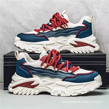 2025 spring and summer new men s shoes sports shoes are not stuffy dad shoes Korean version of trendy student versatile men s casual shoes 39