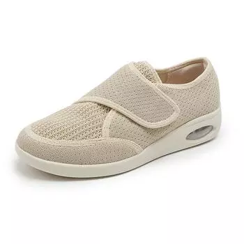 2025 spring and summer new mother shoes mesh breathable casual shoes fashionable air cushion wedge heel comfortable walking shoes large size 44 35 чёрный