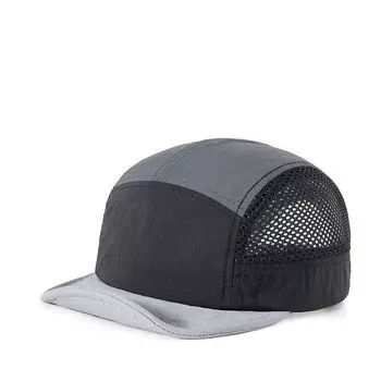 2025 Spring and Summer Sun Hat Contrast Color Fast-Drying Skullcap Foldable Advance Hats Camping Alpine Cap Breathable Mesh Hat Black M