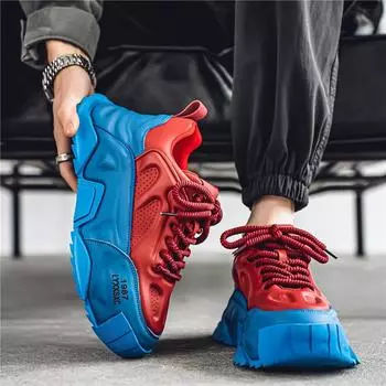 2025 spring Douyin live broadcast casual outdoor running shoes thick sole height matching breathable dad sports shoes men s shoes 39