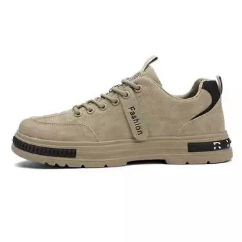 2025 Spring Men s Breathable Work and Sports Shoes with Thick Soled Board Mesh Lining Fashion Trend New Leisure Shoe 40 чёрный