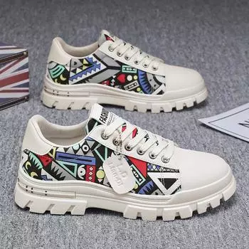 2025 Spring Men s Fashion Trend Shoes Sports Low Top Thick Bottom Casual Single Comfortable Board Shoes Zapatillas De Deporte 39