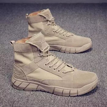 2025 Spring Men s Mid Top British Style High Top Work Boots 39