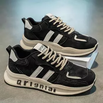 2025 spring men s shoes new breathable shoes men s trendy versatile platform sports shoes casual running dad shoes 39