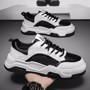 2025 Spring Men s Shoes New Breathable Little White Shoes Men s Trend Versatile Platform Sole Sports Casual Sneakers Dad Shoes 39
