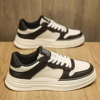 2025 spring men s shoes new breathable shoes men s Korean version versatile platform white shoes sports and leisure board shoes trendy shoes 39