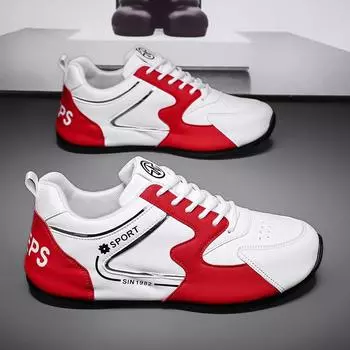 2025 spring new bag bottom daily versatile sports casual men s shoes wear-resistant waterproof men s trend shoes 39 красный