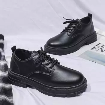 2025 spring new breathable waterproof chef shoes men s trend versatile non-slip black leather shoes casual work shoes 39