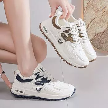 2025 spring new dopamine women s casual breathable lightweight soft sole versatile height-increasing thick-soled sports dad women s shoes 35 синий