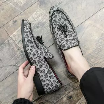 2025 spring new Doudou shoes British retro style leather shoes business casual men s low-top leather shoes men s shoes 38