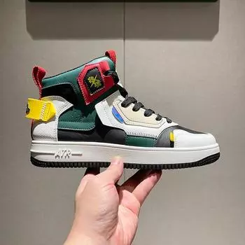 2025 spring new high-top board shoes men s casual versatile fashion trend sports shoes platform casual trendy shoes men 40