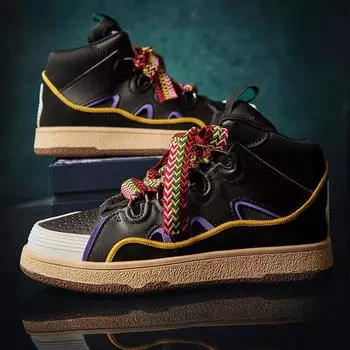 2025 spring new Hong Kong style couple casual board shoes Korean version student high-top trendy shoes niche Yunde training sports shoes 36