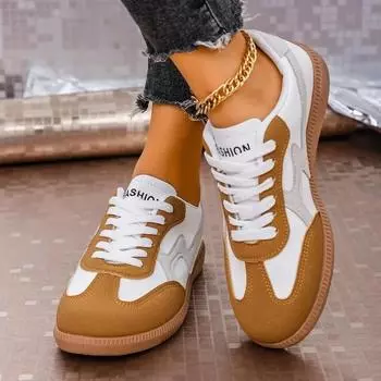 2025 Spring New Lace Up Women s Sports Shoes Plus Size Woman Sneakers Mixed Colors Female Fashion Versatile Flat Casual Sneaker 36