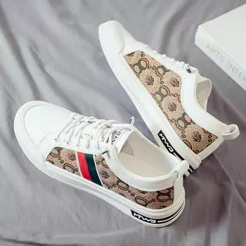 2025 spring new low-top canvas trendy shoes trendy little white men s shoes breathable versatile casual sports board shoes thin 39