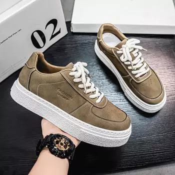2025 spring new men s board shoes versatile student casual shoes low-top trend shoes platform sports men s shoes 39