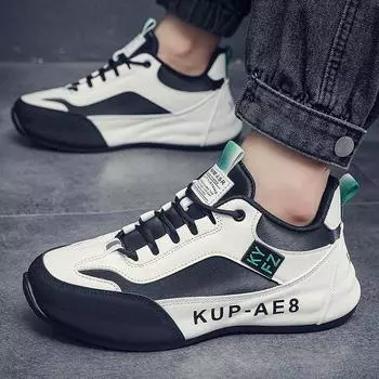 2025 spring new men s low-top dad shoes student bag bottom sports shoes live broadcast casual outdoor leather men s shoes 39