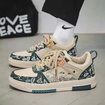 2025 spring new men s shoes comfortable little white shoes men s Korean version trendy versatile shoes men s sports and leisure trendy shoes 39