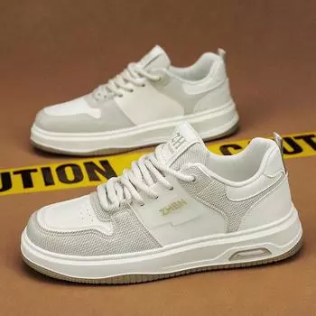 2025 spring new men s shoes four seasons thick-soled soft low-top casual board shoes fashion trendy shoes now Shoes 39 чёрный