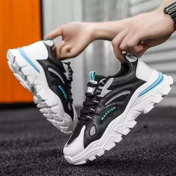 2025 spring new platform dad trendy shoes sports and leisure versatile running shoes one pedal versatile wear-resistant men s shoes 39