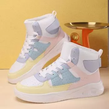 2025 весна новый уличный спортивный стиль МУЖСКИЕ ЖЕНСКИЕ высокие повседневные кроссовки толстая подошва универсальные модные унисекс парные туфли 36