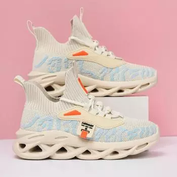 2025 spring new women s shoes versatile casual shoes soft-soled platform-soled fashion women s breathable sports shoes fly-woven shoes 36 белый