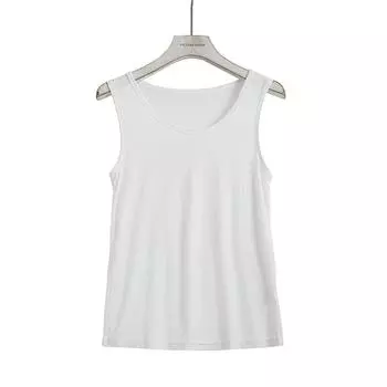 2025 Spring/Summer Modal Camisole Women s Inner Match Slimming Black and White Suit Base All-Matching Sleeveless Tops White Vest M (recommended 40.00 kg-50.00 kg