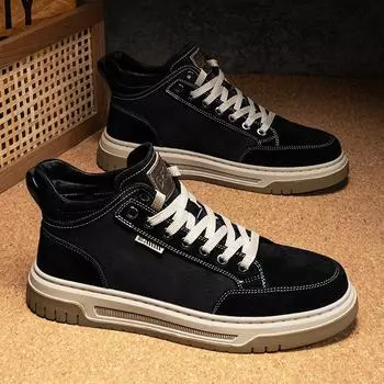 2025 spring trend fashion men s casual shoes, new velvet men s shoes, retro trend board shoes 38