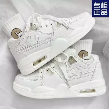 2025 Spring Versatile New Air Cushion Basketball Shoes Children s Fashion Trendy White Board Shoes Thick Soles Increase Little White Shoes Women 35 белый