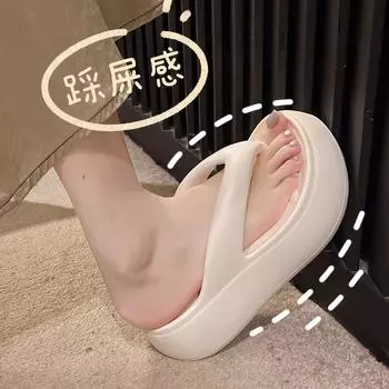 2025 Стильные женские шлепанцы EVA на толстой подошве - корейские летние пляжные сандалии Size 35-36