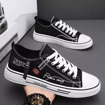 2025 student canvas shoes low-top versatile men s shoes casual daily sports youth multi-element trend canvas shoes 39