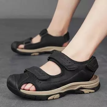 2025 Summer Fashion Light Casual Sneakers Men s Beach Sandals Gladiator Men s Sandals Outdoor Roman Slippers Breathable Hombre 38 бежевый