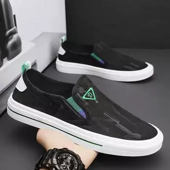 2025 summer foot cover retro old Beijing cloth shoes casual board shoes Korean version student shoes low-top sports canvas shoes men 39 чёрный