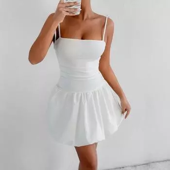 2025 Summer Hot-selling New European and American Style Sexy Slim-fitting Suspender Tube Top Fashion Short Dress XS