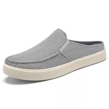 2025 Summer Lazy Fabric Casual Men s Shoes Solid Color Simple Low Cut 39