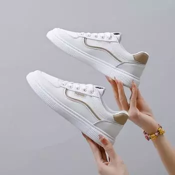 2025 summer little white shoes new Korean version ins female students platform heightening sports board shoes casual street shooting 2071 35