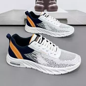 2025 summer live broadcast men s sports shoes casual shoes trendy shoes versatile flying woven mesh shoes lightweight breathable board shoes 39