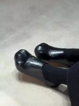 2025 Summer New Black Genuine Leather Cat Claw Shoe Cute Casual Flat Shoe Fashion Women Party Street Style Slip On Leather Shoes 35