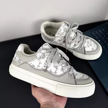 2025 summer new breathable canvas shoes men s graffiti boys board shoes niche design bread shoes men s shoes trendy shoes 39