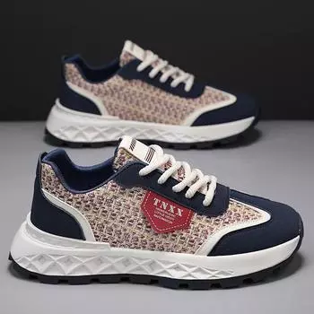 2025 summer new breathable fly-woven mesh shoes men s shoes Korean version of trendy sports and leisure shoes woven high-end trendy shoes 39