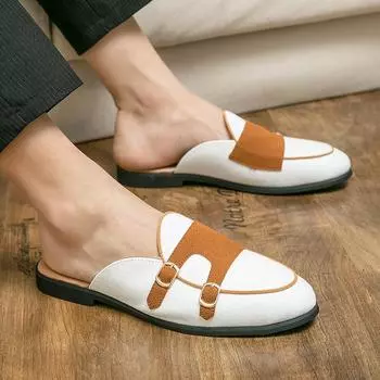 2025 summer new breathable men s bag head half-drag sandals fashionable and simple 47 large size lazy overshoes 38