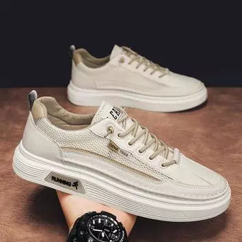 2025 summer new breathable mesh shoes male students versatile four-season shoes low-top board shoes fashion casual men s shoes 39