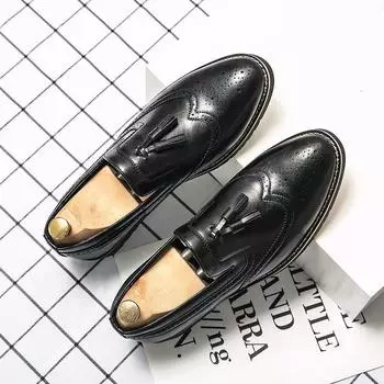 2025 summer new breathable outdoor fashion trend leather shoes youth non-slip daily casual lightweight men s shoes 39 жёлтый